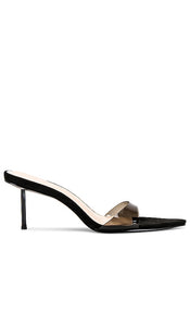 FEMME LA Marseille Slipper in Black | Noir Heeled Sandals for Women