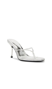 FEMME LA Osaka Sandal in Metallic Silver, grey