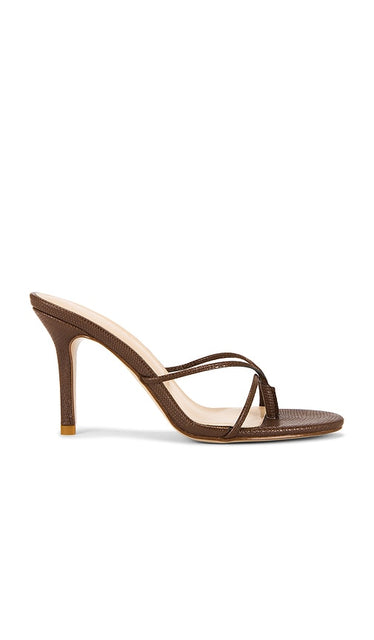 FEMME LA Sicilian Sandal in Chocolate | Chocolate Heeled Sandals for Women