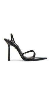 FEMME LA Sunset Sandal in Black | Black Heeled Sandals for Women