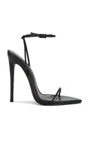 FEMME LA The Andx Sandal in Black | Nero Open Toe Heels for Women