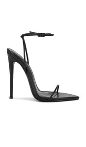 FEMME LA The Andx Sandal in Black | Nero Open Toe Heels for Women