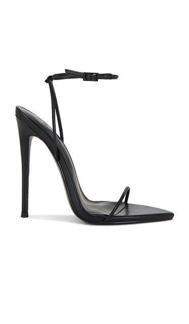 FEMME LA The Andx Sandal in Black | Nero Open Toe Heels for Women
