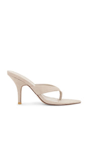 FEMME LA Tokyo Thong Sandal in Nude | Nude Heeled Sandals for Women