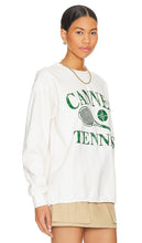 firstport Cannes Tennis Crewneck Sweatshirt in White