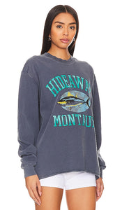 firstport x Hideaway Montauk Crewneck Sweashirt in Slate