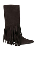 Flattered Nick Boot in Chocolate | Chocolate Heeled Boots for Women
