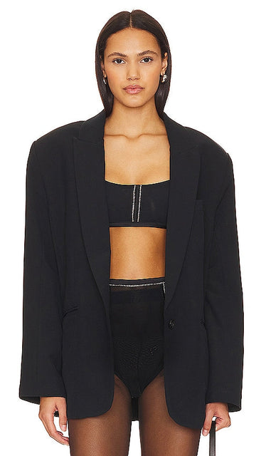 fleur du mal Brilliant Boned Bralette in Black - fleur du mal Brassière à baleines brillantes en noir - fleur du mal 黑色 Brilliant 骨文文胸 - fleur du mal Brilliant Boned Bralette in Schwarz - fleur du mal 브릴리언트 본드 브라렛 블랙 색상 - fleur du mal Bralette con osso brillante in nero