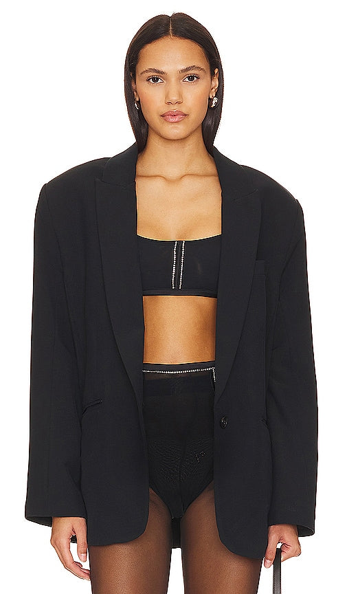 fleur du mal Brilliant Boned Bralette in Black - fleur du mal Brassière à baleines brillantes en noir - fleur du mal 黑色 Brilliant 骨文文胸 - fleur du mal Brilliant Boned Bralette in Schwarz - fleur du mal 브릴리언트 본드 브라렛 블랙 색상 - fleur du mal Bralette con osso brillante in nero