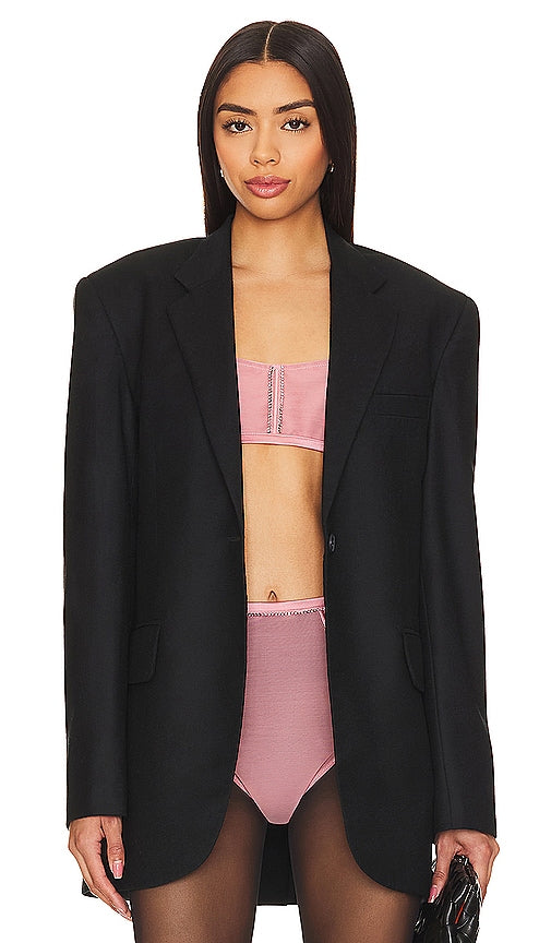 fleur du mal Brilliant Boned Bralette in Rose - fleur du mal Brassière à baleines brillantes en rose - fleur du mal 玫瑰色 Brilliant 骨文文胸 - fleur du mal Brilliant Boned Bralette in Rose - fleur du mal 브릴리언트 본드 브라렛 로즈 색상 - fleur du mal Bralette con osso brillante in rosa