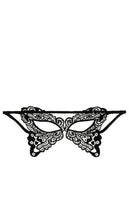 fleur du mal Butterfly Guipure Eye Mask in Black