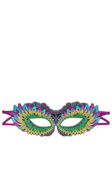 fleur du mal Carnival Embroidery Eye Mask in Purple