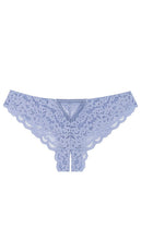 fleur du mal Charlotte Crotchless Panty in Baby Blue