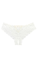fleur du mal Charlotte Lace Crotchless Panty in Ivory