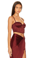 fleur du mal Cropped Hamptons Bustier in Rust