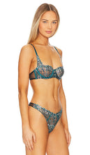 fleur du mal Gabrielle Embroidery Balconette Bra in Teal