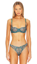 fleur du mal Gabrielle Embroidery Balconette Bra in Teal