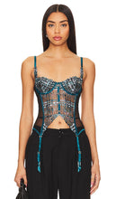 fleur du mal Gabrielle Embroidery Basque in Teal
