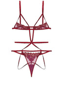 fleur du mal Heart Ouvert Bondage Bodysuit in Wine - fleur du mal Body Ouvert Bondage Coeur en Vin - fleur du mal Heart Ouvert 酒色束缚紧身衣 - fleur du mal Heart Ouvert-Bondage-Body in Weinrot - fleur du mal Heart Ouvert 본디지 바디수트 와인 - fleur du mal Body Bondage Heart Ouvert in vino