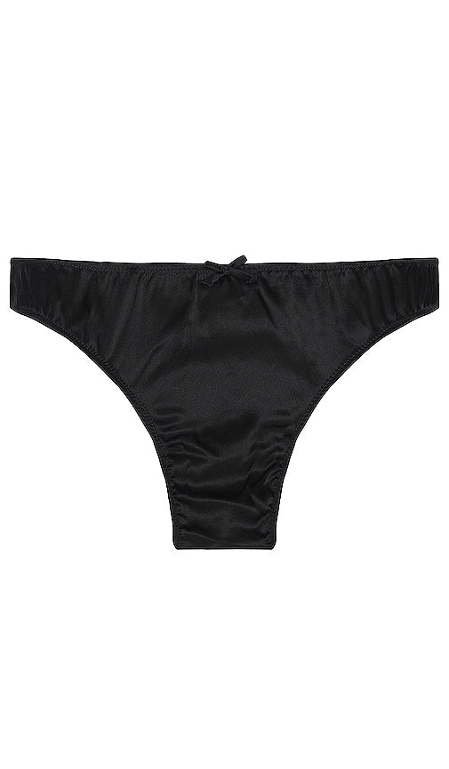 fleur du mal Heart Shaped Ouvert Panty W/ Fringe in Black
