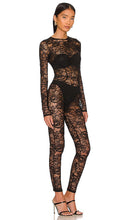 fleur du mal Lace Catsuit in Black
