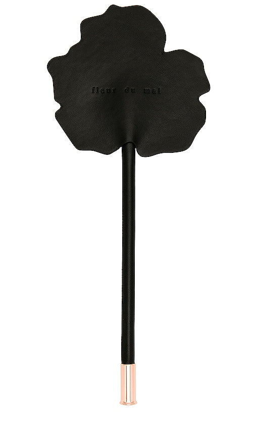 fleur du mal Leather Rose Shaped Paddle in Black