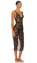 fleur du mal Long Bouquet Slip in Black