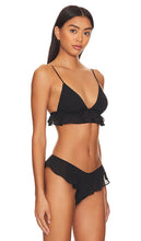 fleur du mal Luxe Flutter Triangle Bra in Black