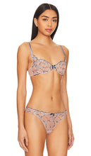 fleur du mal Rose And Vine Embroidery Balconette Bra in Blue