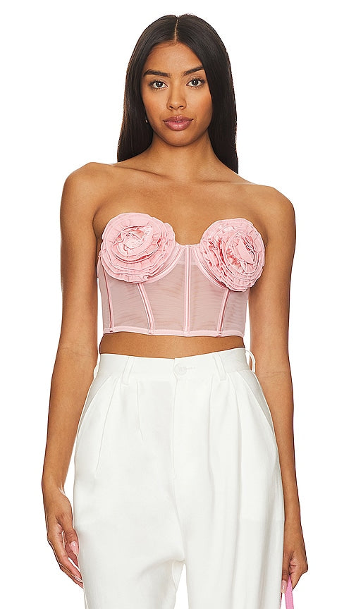fleur du mal Rose Cup Bustier in Pink