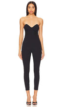 fleur du mal Silk Bustier Jumpsuit in Black