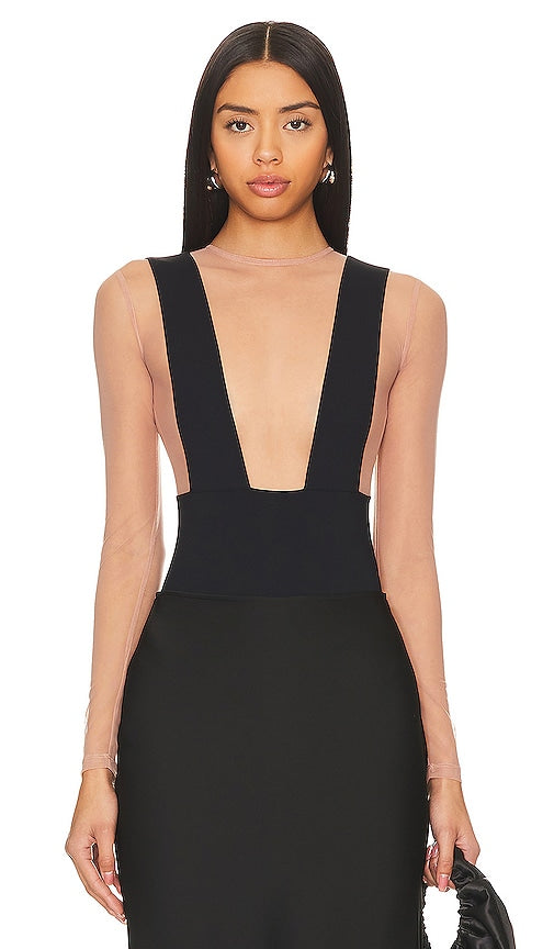 fleur du mal Suspender Bodysuit in Black - fleur du mal Body à Bretelles en Noir - fleur du mal 黑色吊带连体衣 - fleur du mal Straps-Body in Schwarz - fleur du mal 서스펜더 바디수트 - Fleur du mal Body con reggicalze in nero