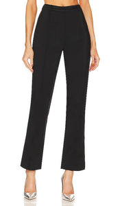 fleur du mal Tailored Crystal Cutout Pant in Black - fleur du mal Pantalon ajusté à découpes en cristal en noir - fleur du mal 黑色水晶镂空定制长裤 - Fleur du Mal Tailored Crystal Cutout Hose in Schwarz - fleur du mal 테일러드 크리스탈 컷아웃 팬츠블랙 색상 - fleur du mal Pantaloni ritagliati con cristalli su misura in nero