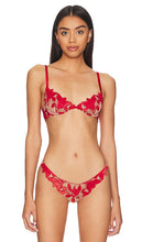 fleur du mal Velvet Lily Embroidery Demi Bra in Red - fleur du mal Soutien-gorge corbeille brodé Lily en velours rouge - fleur du mal 红色天鹅绒百合刺绣半胸罩 - fleur du mal Halbschalen-BH aus Samt mit Lily-Stickerei in Rot - fleur du Mal 벨벳 릴리 자수 데미 브라레드 색상 - fleur du mal Reggiseno demi con ricamo giglio in velluto in rosso