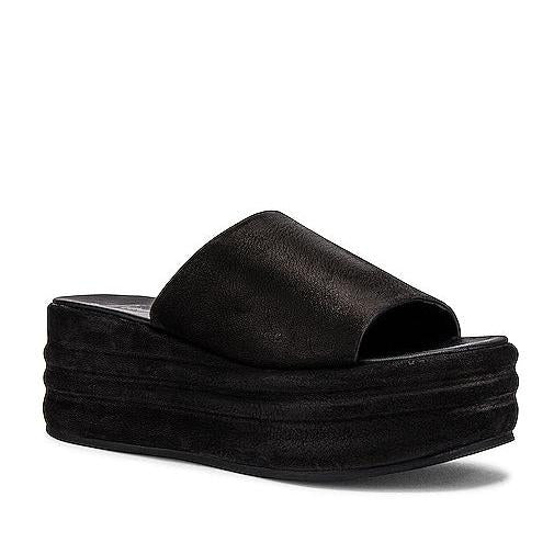 Free People Harbor Platform Sandal in Black