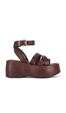 Free People Hazel Flatform Sandal in Brown | Coconut Platform Sandals for Women