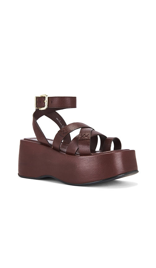 Free People Hazel Flatform Sandal in Brown