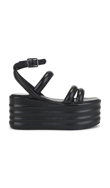 Free People Iris Flatform Sandal in Black | Black Platform Sandals for Women