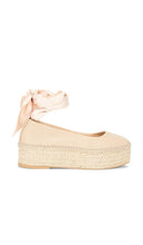 Free People Starboard Wrap Espadrille in Nude | Light Tan Platform Espadrilles for Women