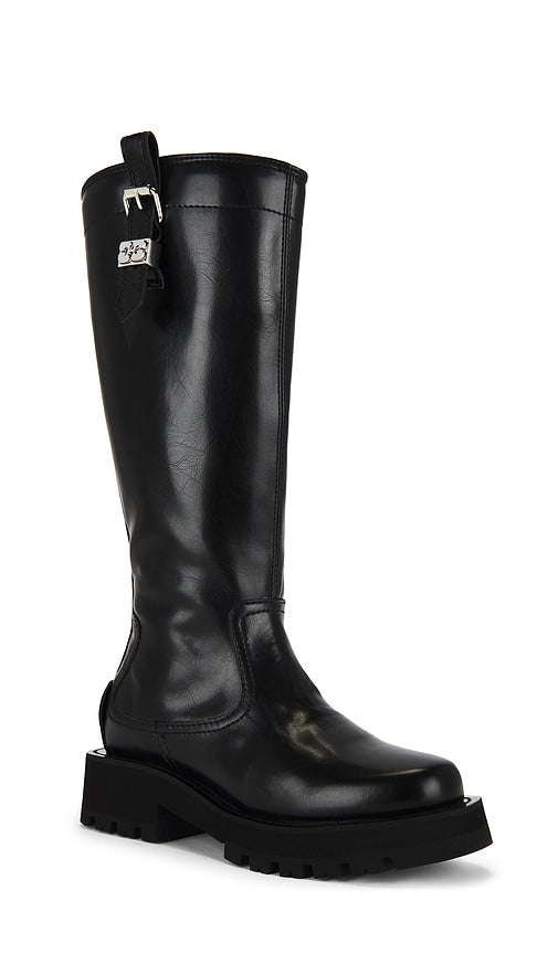 Ganni Studs High Boot in Black