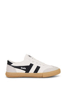 Gola Women's Badminton Plimsolls Sneaker in Black,White | Off White & Black & Gum Low Top Sneakers for Women