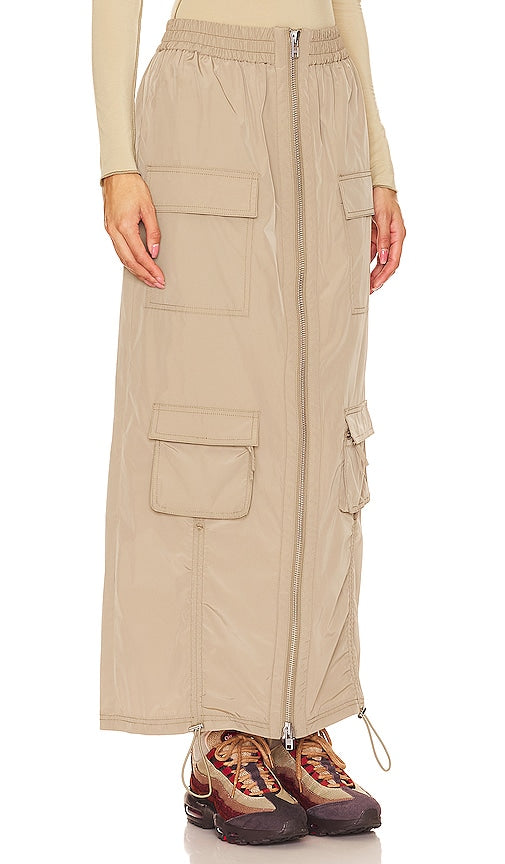 h:ours Emerson Maxi Skirt in Beige