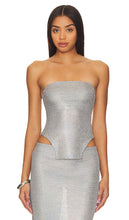 h:ours Mika Top in Metallic Silver - h:ours Haut Mika en Argent Métallisé - h:ours Mika 金属银色上衣 - h:ours Mika Top in Metallic-Silber - h:ours Mika 탑 - h:il nostro Mika Top in argento metallizzato