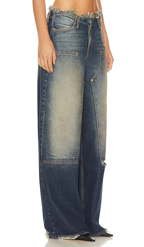 h:ours Tati Baggy Pant in Blue
