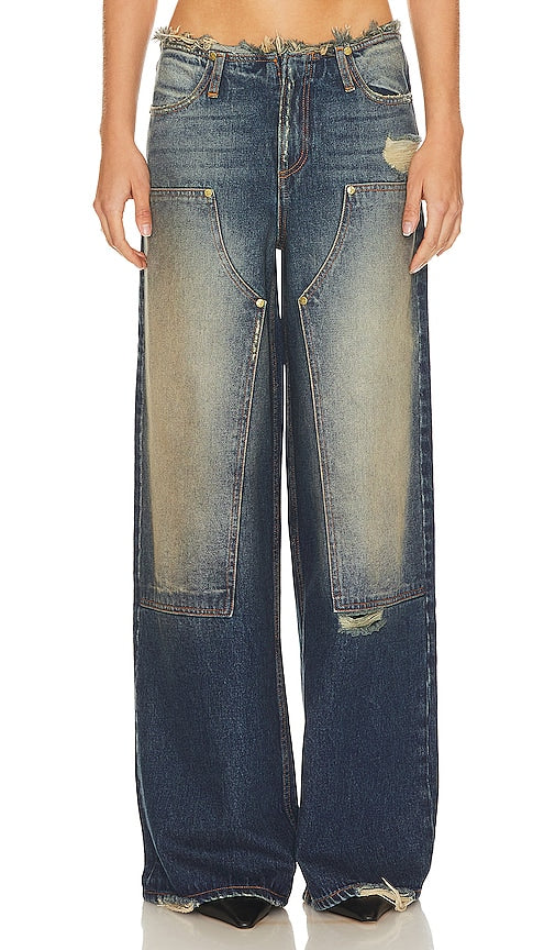 h:ours Tati Baggy Pant in Blue - h:ours - Pantalon ample Tati en bleu - h:ours Tati 蓝色宽松长裤 - h:ours Tati Baggy Pant in Blau - h:ours Tati 배기 팬츠 블루 색상 - h: i nostri pantaloni larghi Tati in blu