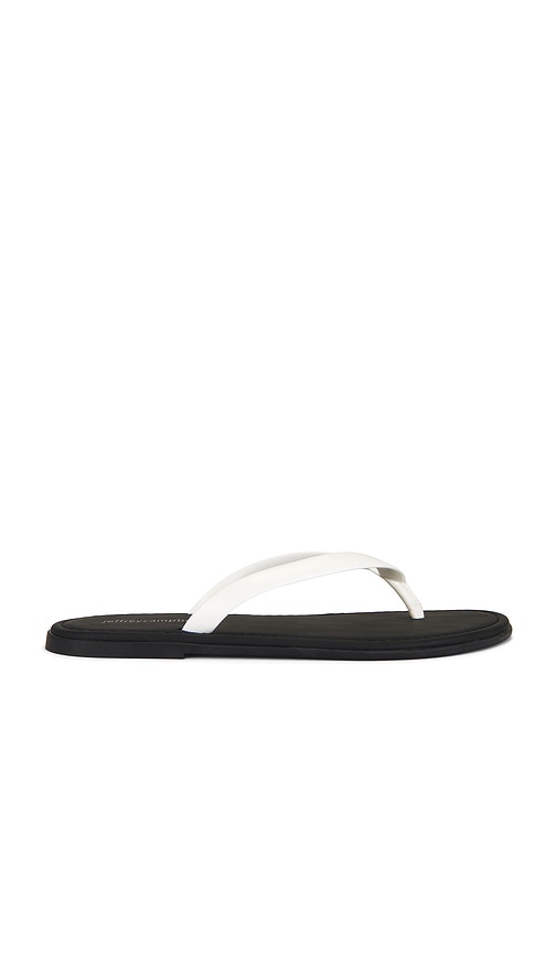 Jeffrey Campbell Beached Sandal in Black | White & Black Flip Flop Sandals for Women