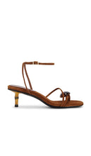 Jeffrey Campbell Carnelian Sandal in Brown | Light Brown Suede Combo Open Toe Heels for Women