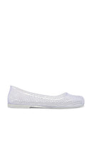 Jeffrey Campbell Day-off Flats in White | Clear Ballet Flats for Women