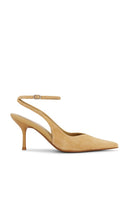 Jeffrey Campbell Executive Pump in Brown | Camel Suede Pump Heels for Women