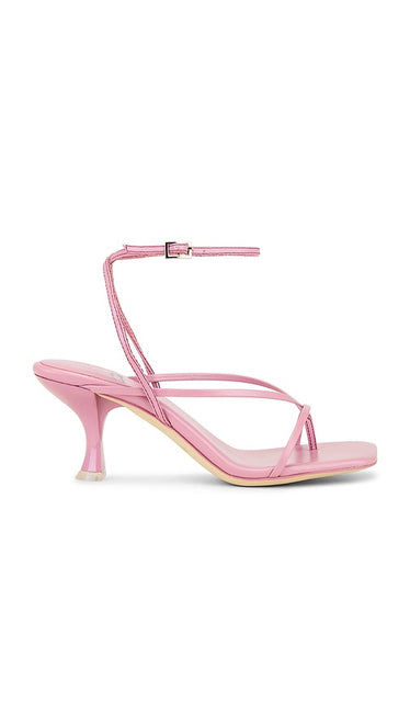 Jeffrey Campbell Fluxx Sandal in Rose | Dusty Rose Open Toe Heels for Women